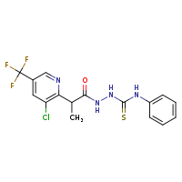 2-[3-chloro-5-(trifluoromethyl)pyridin-2-yl]-N-[(phenylcarbamothioyl)amino]propanamide