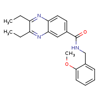 2,3-diethyl-N-[(2-methoxyphenyl)methyl]quinoxaline-6-carboxamide