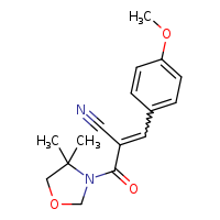 2-(4,4-dimethyl-1,3-oxazolidine-3-carbonyl)-3-(4-methoxyphenyl)prop-2-enenitrile