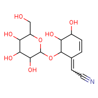 2-(4,5-dihydroxy-6-{[3,4,5-trihydroxy-6-(hydroxymethyl)oxan-2-yl]oxy}cyclohex-2-en-1-ylidene)acetonitrile
