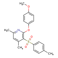 2-(4-methoxyphenoxy)-4,6-dimethyl-3-(4-methylbenzenesulfonyl)pyridine