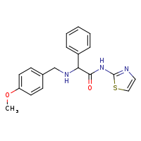 2-{[(4-methoxyphenyl)methyl]amino}-2-phenyl-N-(1,3-thiazol-2-yl)acetamide