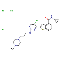 2-(5-chloro-2-{[3-(4-methylpiperazin-1-yl)propyl]amino}pyrimidin-4-yl)-N-cyclopropyl-1-benzothiophene-4-carboxamide trihydrochloride