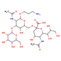 2-{[6-(3-aminopropoxy)-5-acetamido-3-hydroxy-4-{[3,4,5-trihydroxy-6-(hydroxymethyl)oxan-2-yl]oxy}oxan-2-yl]methoxy}-5-acetamido-4-hydroxy-6-(1,2,3-trihydroxypropyl)oxane-2-carboxylic acid