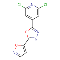 2,6-dichloro-4-[5-(1,2-oxazol-5-yl)-1,3,4-oxadiazol-2-yl]pyridine