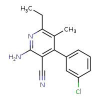 2-amino-4-(3-chlorophenyl)-6-ethyl-5-methylpyridine-3-carbonitrile