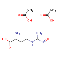 2-amino-4-{[amino(nitroso)methyl]amino}butanoic acid; bis(acetic acid)