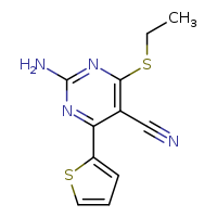 2-amino-4-(ethylsulfanyl)-6-(thiophen-2-yl)pyrimidine-5-carbonitrile