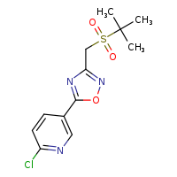 2-chloro-5-{3-[(2-methylpropane-2-sulfonyl)methyl]-1,2,4-oxadiazol-5-yl}pyridine