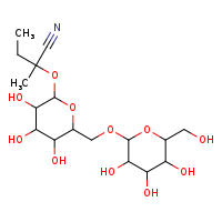 2-methyl-2-{[3,4,5-trihydroxy-6-({[3,4,5-trihydroxy-6-(hydroxymethyl)oxan-2-yl]oxy}methyl)oxan-2-yl]oxy}butanenitrile