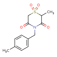 2-methyl-4-[(4-methylphenyl)methyl]-1??-thiomorpholine-1,1,3,5-tetrone