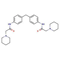 2-(piperidin-1-yl)-N-[4-({4-[2-(piperidin-1-yl)acetamido]phenyl}methyl)phenyl]acetamide