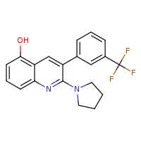 2-(pyrrolidin-1-yl)-3-[3-(trifluoromethyl)phenyl]quinolin-5-ol
