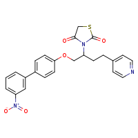 3-[1-({3'-nitro-[1,1'-biphenyl]-4-yl}oxy)-4-(pyridin-4-yl)butan-2-yl]-1,3-thiazolidine-2,4-dione