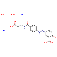 3-(2-{4-[(2-carboxyethyl)carbamoyl]phenyl}hydrazin-1-ylidene)-6-oxocyclohexa-1,4-diene-1-carboxylic acid dihydrate disodium