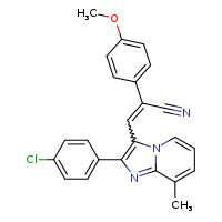 3-[2-(4-chlorophenyl)-8-methylimidazo[1,2-a]pyridin-3-yl]-2-(4-methoxyphenyl)prop-2-enenitrile