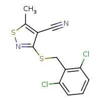 3-{[(2,6-dichlorophenyl)methyl]sulfanyl}-5-methyl-1,2-thiazole-4-carbonitrile