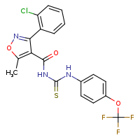 3-[3-(2-chlorophenyl)-5-methyl-1,2-oxazole-4-carbonyl]-1-[4-(trifluoromethoxy)phenyl]thiourea