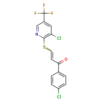 3-{[3-chloro-5-(trifluoromethyl)pyridin-2-yl]sulfanyl}-1-(4-chlorophenyl)prop-2-en-1-one