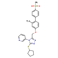 3-[3-(cyclopentylsulfanyl)-5-[({4'-methanesulfonyl-2-methyl-[1,1'-biphenyl]-4-yl}oxy)methyl]-1,2,4-triazol-4-yl]pyridine