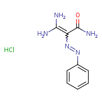 3,3-diamino-2-(2-phenyldiazen-1-yl)prop-2-enamide hydrochloride