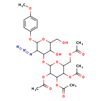 [3,4,5-tris(acetyloxy)-6-{[3-azido-5-hydroxy-6-(hydroxymethyl)-2-(4-methoxyphenoxy)oxan-4-yl]oxy}oxan-2-yl]methyl acetate