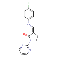 3-{[(4-chlorophenyl)amino]methylidene}-1-(pyrimidin-2-yl)pyrrolidin-2-one
