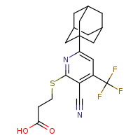 3-{[6-(adamantan-1-yl)-3-cyano-4-(trifluoromethyl)pyridin-2-yl]sulfanyl}propanoic acid