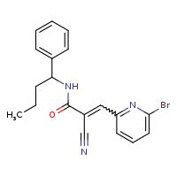 3-(6-bromopyridin-2-yl)-2-cyano-N-(1-phenylbutyl)prop-2-enamide