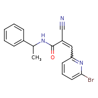 3-(6-bromopyridin-2-yl)-2-cyano-N-(1-phenylethyl)prop-2-enamide