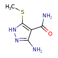 3-amino-5-(methylsulfanyl)-1H-pyrazole-4-carboxamide
