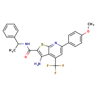 3-amino-6-(4-methoxyphenyl)-N-(1-phenylethyl)-4-(trifluoromethyl)thieno[2,3-b]pyridine-2-carboxamide