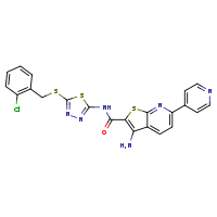 3-amino-N-(5-{[(2-chlorophenyl)methyl]sulfanyl}-1,3,4-thiadiazol-2-yl)-6-(pyridin-4-yl)thieno[2,3-b]pyridine-2-carboxamide