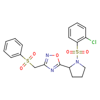 3-[(benzenesulfonyl)methyl]-5-[1-(2-chlorobenzenesulfonyl)pyrrolidin-2-yl]-1,2,4-oxadiazole