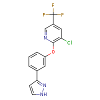 3-chloro-2-[3-(1H-pyrazol-3-yl)phenoxy]-5-(trifluoromethyl)pyridine