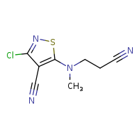 3-chloro-5-[(2-cyanoethyl)(methyl)amino]-1,2-thiazole-4-carbonitrile
