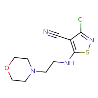 3-chloro-5-{[2-(morpholin-4-yl)ethyl]amino}-1,2-thiazole-4-carbonitrile
