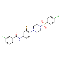 3-chloro-N-{4-[4-(4-chlorobenzenesulfonyl)piperazin-1-yl]-3-fluorophenyl}benzamide