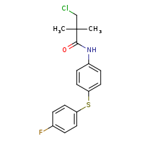 3-chloro-N-{4-[(4-fluorophenyl)sulfanyl]phenyl}-2,2-dimethylpropanamide