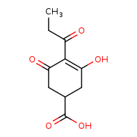 3-hydroxy-5-oxo-4-propanoylcyclohex-3-ene-1-carboxylic acid