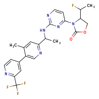 4-(1-fluoroethyl)-3-[2-({1-[4-methyl-2'-(trifluoromethyl)-[3,4'-bipyridin]-6-yl]ethyl}amino)pyrimidin-4-yl]-1,3-oxazolidin-2-one