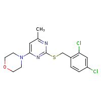 4-(2-{[(2,4-dichlorophenyl)methyl]sulfanyl}-6-methylpyrimidin-4-yl)morpholine