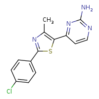 4-[2-(4-chlorophenyl)-4-methyl-1,3-thiazol-5-yl]pyrimidin-2-amine