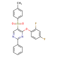 4-(2,4-difluorophenoxy)-5-(4-methylbenzenesulfonyl)-2-phenylpyrimidine