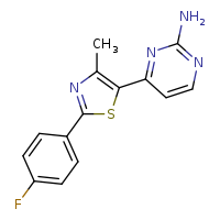 4-[2-(4-fluorophenyl)-4-methyl-1,3-thiazol-5-yl]pyrimidin-2-amine