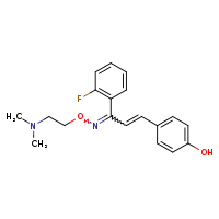 4-(3-{[2-(dimethylamino)ethoxy]imino}-3-(2-fluorophenyl)prop-1-en-1-yl)phenol
