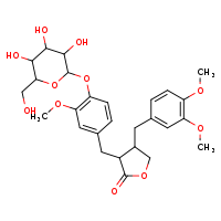 4-[(3,4-dimethoxyphenyl)methyl]-3-[(3-methoxy-4-{[3,4,5-trihydroxy-6-(hydroxymethyl)oxan-2-yl]oxy}phenyl)methyl]oxolan-2-one