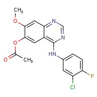 4-[(3-chloro-4-fluorophenyl)amino]-7-methoxyquinazolin-6-yl acetate