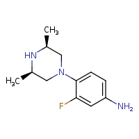 4-[(3R,5S)-3,5-dimethylpiperazin-1-yl]-3-fluoroaniline
