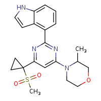 4-[4-(1-methanesulfonylcyclopropyl)-6-(3-methylmorpholin-4-yl)pyrimidin-2-yl]-1H-indole
